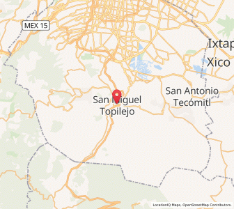 Map of San Miguel Topilejo, Mexico City