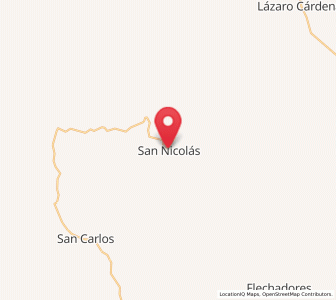 Map of San Nicolás, Tamaulipas