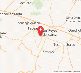 Map of San Nicolás Zoyapetlayoca, Puebla