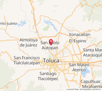 Map of San Pablo Autopan, México