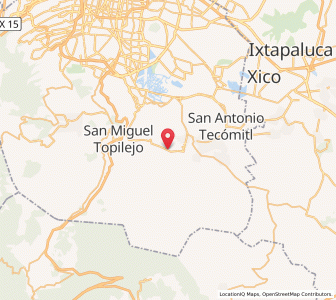 Map of San Pablo Oztotepec, Mexico City