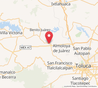 Map of San Pedro de la Hortaliza (Ejido Almoloyán), México