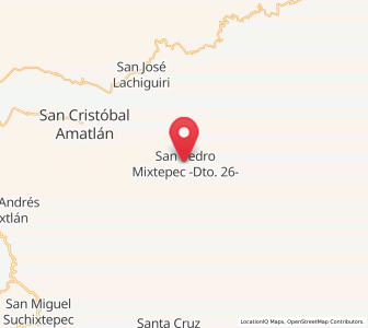 Map of San Pedro Mixtepec, Oaxaca