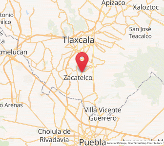 Map of San Pedro Xalcaltzinco, Tlaxcala