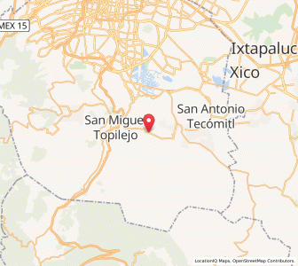 Map of San Salvador Cuauhtenco, Mexico City