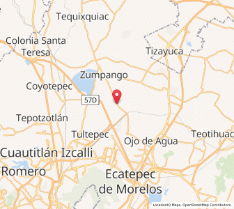 Map of Santa Ana Nextlalpan, México