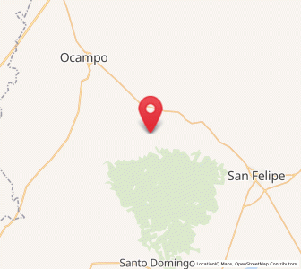 Map of Santa Bárbara, Guanajuato
