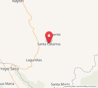 Map of Santa Catarina, San Luis Potosí