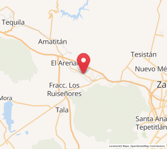 Map of Santa Cruz del Astillero, Jalisco