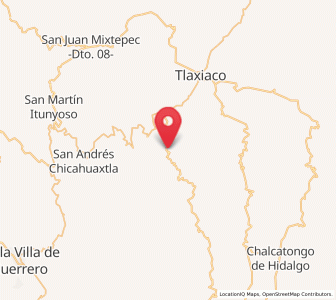 Map of Santa Cruz Nundaco, Oaxaca