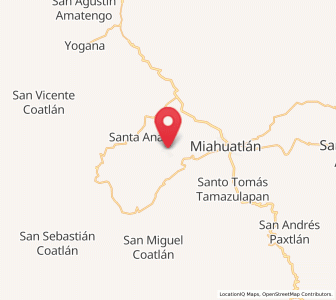 Map of Santa Cruz Xitla, Oaxaca