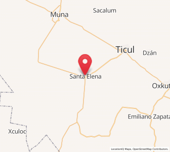 Map of Santa Elena, Yucatán