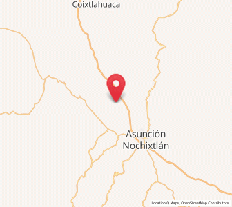 Map of Santa María Chachoápam, Oaxaca