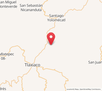 Map of Santa María del Rosario, Oaxaca