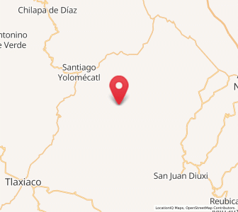 Map of Santa María Nduayaco, Oaxaca