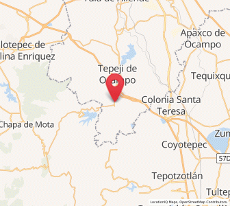 Map of Santa María Quelites, Hidalgo