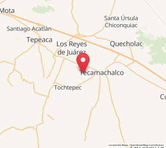 Map of Santa Rosa, Puebla