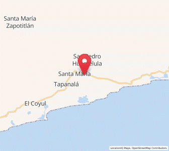 Map of Santiago Astata, Oaxaca