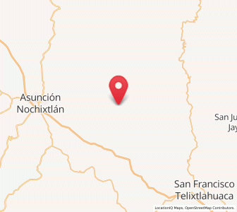 Map of Santiago Huauclilla, Oaxaca