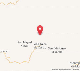 Map of Santiago Lalopa, Oaxaca
