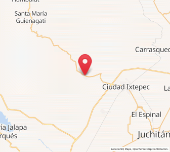 Map of Santiago Laollaga, Oaxaca