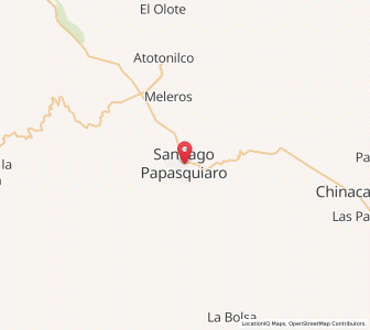 Map of Santiago Papasquiaro, Durango