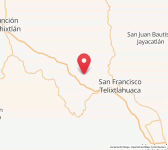 Map of Santiago Tenango, Oaxaca