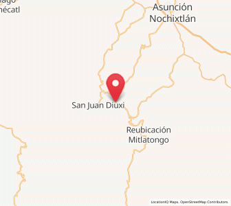 Map of Santiago Tilantongo, Oaxaca