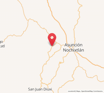 Map of Santiago Tillo, Oaxaca