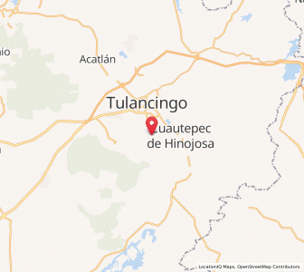 Map of Santiago Tulantepec, Hidalgo