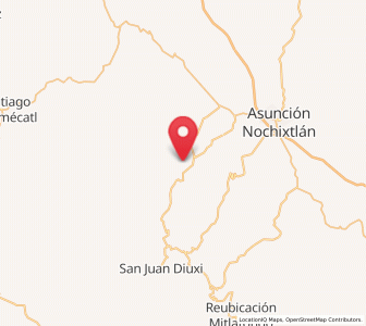 Map of Santo Domingo Tlatayapam, Oaxaca