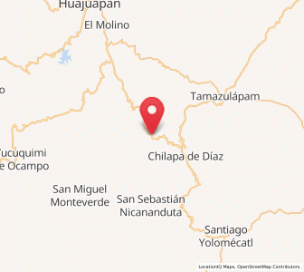 Map of Santo Domingo Yodohino, Oaxaca