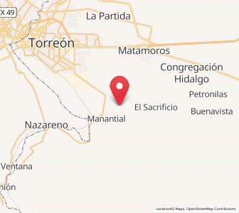 Map of Santo Niño Aguanaval, Coahuila