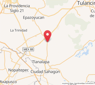 Map of Santo Tomas, Hidalgo
