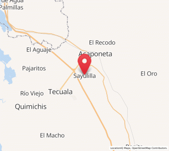 Map of Sayulilla, Nayarit