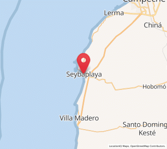 Map of Seybaplaya, Campeche