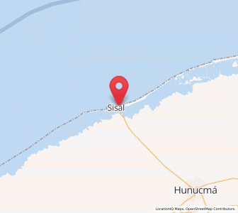 Map of Sisal, Yucatán