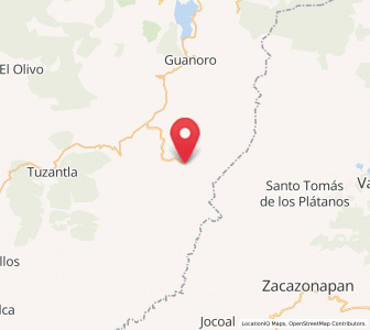 Map of Susupuato de Guerrero, Michoacán