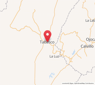Map of Tabasco, Zacatecas