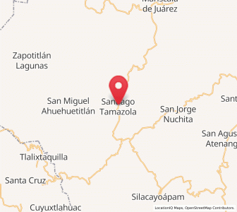 Map of Tamazola, Oaxaca