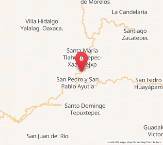 Map of Tamazulapam, Oaxaca