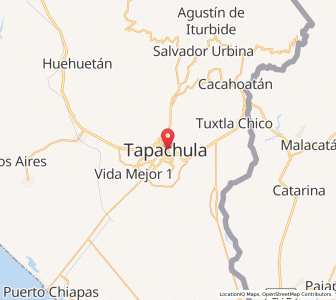 Map of Tapachula, Chiapas