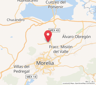 Map of Tarímbaro, Michoacán