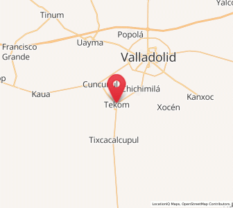 Map of Tekom, Yucatán