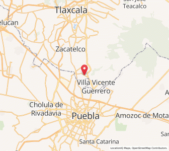 Map of Tenancingo, Tlaxcala