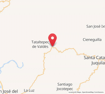 Map of Tepenixtlahuaca, Oaxaca