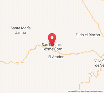 Map of Texmelucan, Oaxaca