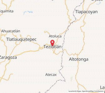 Map of Teziutlan, Puebla