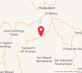 Map of Tezoatlán de Segura y Luna, Oaxaca