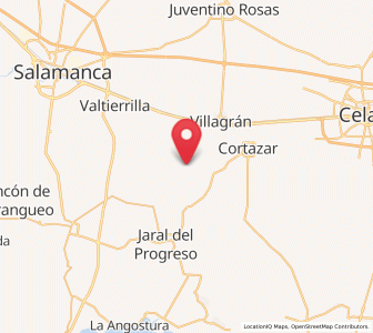 Map of Tierra Fría, Guanajuato